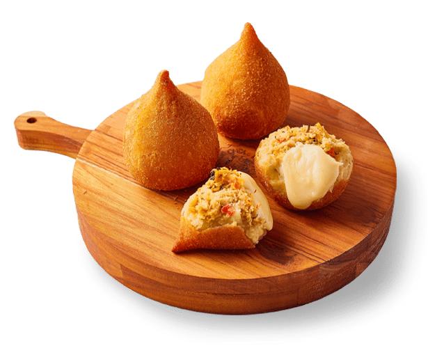 Mini Coxinha Frango com Requeijão - Interior