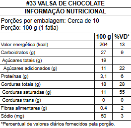 #33 valsa de chocolate