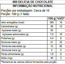 #89 delÍcia de chocolate
