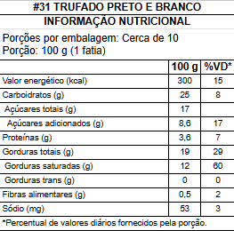 #31 trufado preto e branco
