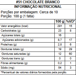 #51 chocolate branco