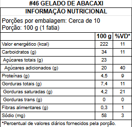 #46 gelado de abacaxi