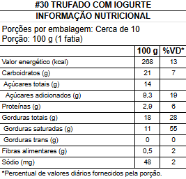 30# Trufado com iogurte