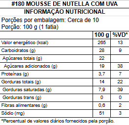 #180 mousse de nutella com uva