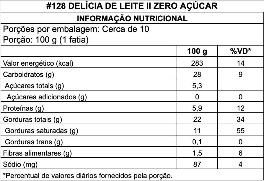 Delícia de Leite II Zero Açúcar