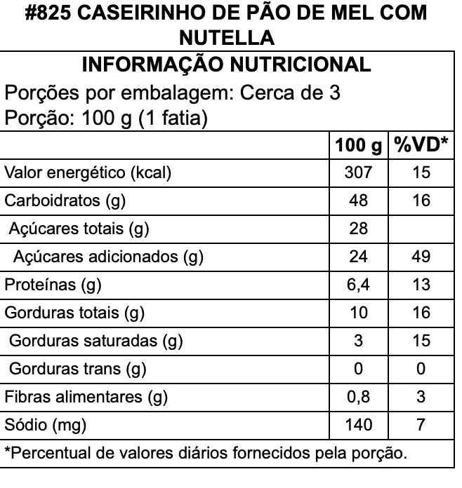 Caseirinho de Pão de Mel com Nutella®