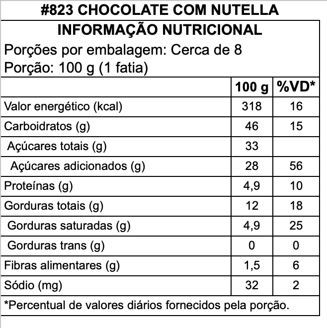 Chocolate com Nutella