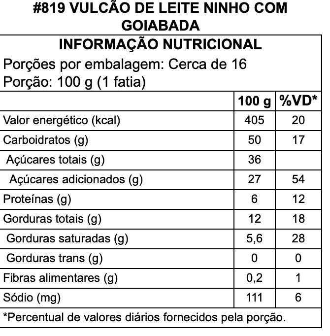 Bolo Vulcão de Leite Ninho® com Goiabada
