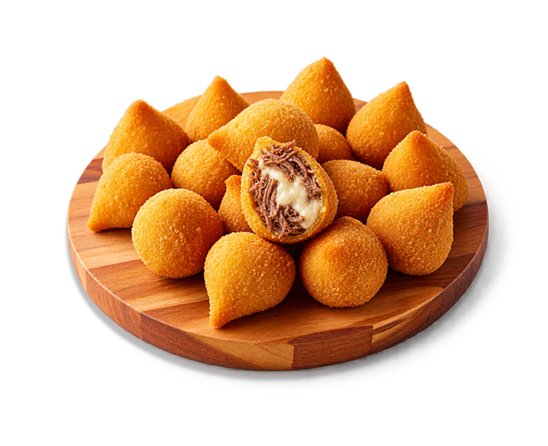 Mini Coxinha de Carne com Requeijão - Salgado
