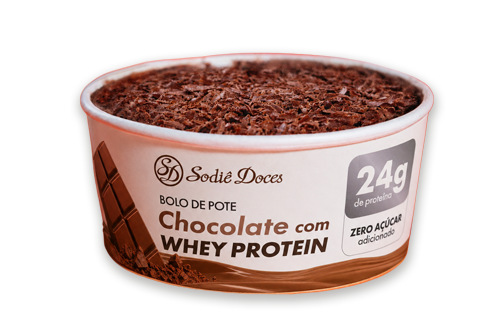 Bolo de Pote Proteico de Chocolate - Bolo Inteiro